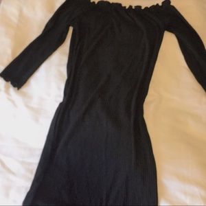 Black off the shoulder black dress